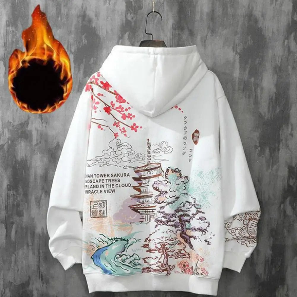 Sakura print hoodie